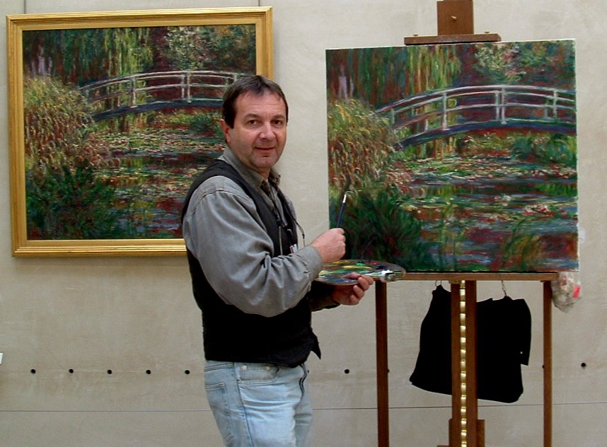 Michel Champion copiste : salle Monet au musée d'Orsay à Paris
